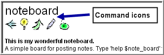 Noteboard command icons