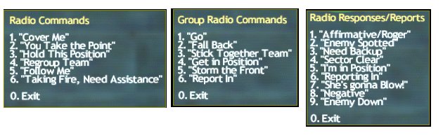 Commandes radios