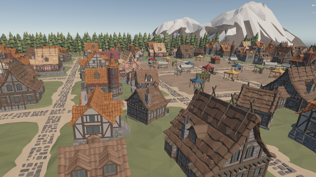 Screenshot of a 3D virtual environment of an urban city